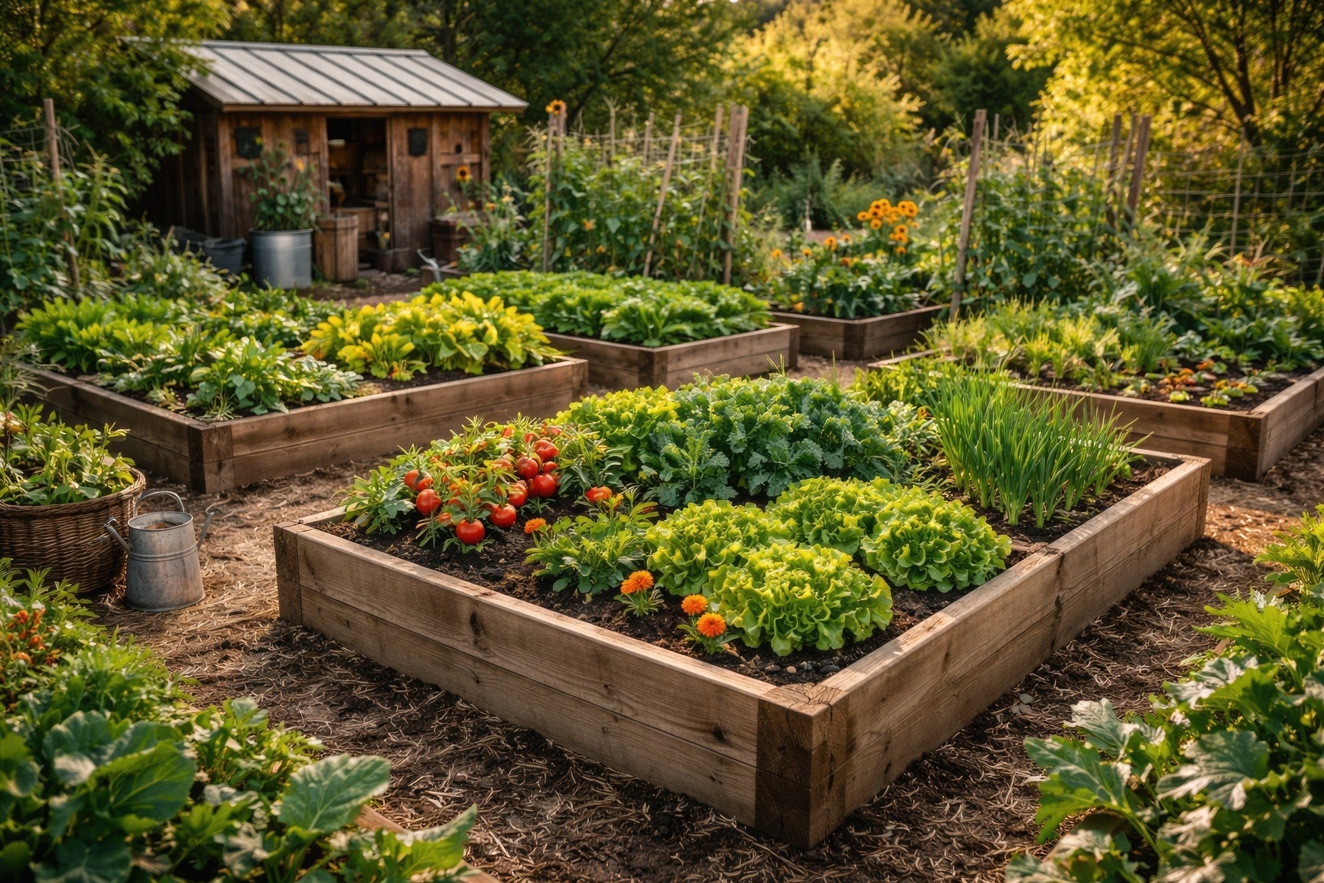 Homesteader planning a farm layout across open farmland